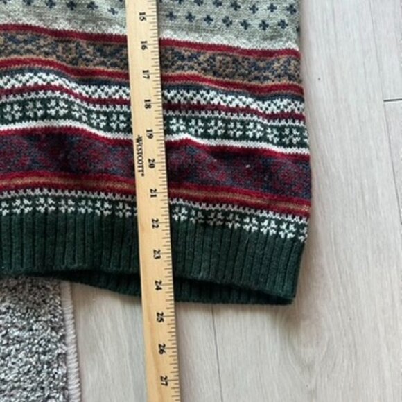 Vintage Knit Sweater Cotton Wool Made In Canada Men’s Medium Nu Vogue Christmas - Picture 5 of 5